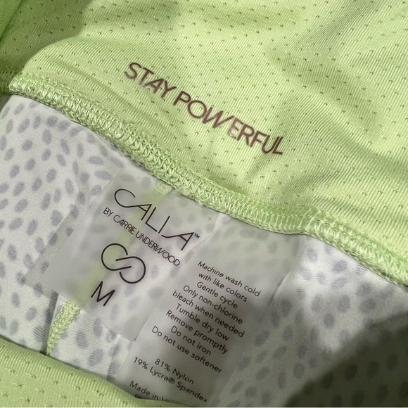 CALIA™ By Carrie Underwood Stay Powerful Leggings Confetti Dot Green Size Medium - Picture 11 of 16